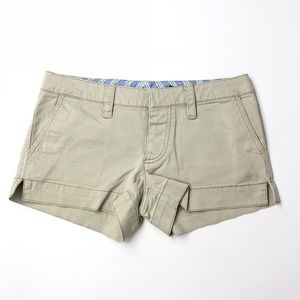 American Eagle Stretch Khaki Shorts Size 0